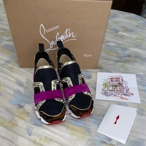 Women’s Christian Louboutin 123 Run Flat Sneakers